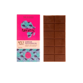 FAIRAFRIC Vollmilch Schokolade "Fleur de Sel" 34% 80g BIO
