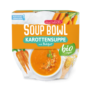 INZERSDORFER Soup Bowl Karottensuppe mit Bulgur BIO VEGAN 330g