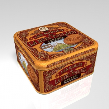 LA MERE POULARD Geschenkdose Vintage Les Sablés Caramel (Buttergebäck mit Karamell) 250g