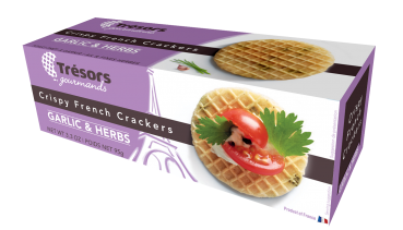 PATISSERIE DES FLANDRES Knusprige französische Cracker mit Knoblauch & Kräutern 95g